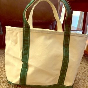LL Bean small tote, 11 inches h, 16 inches w
